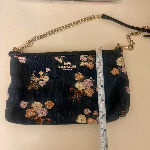 Coach Floral Denim Crossbody Bag - Picture 6 of 13